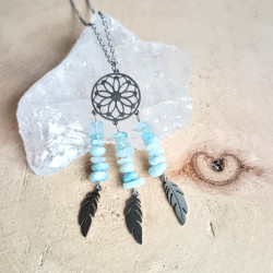 Náhrdelník lapač snů "Nebeský"
